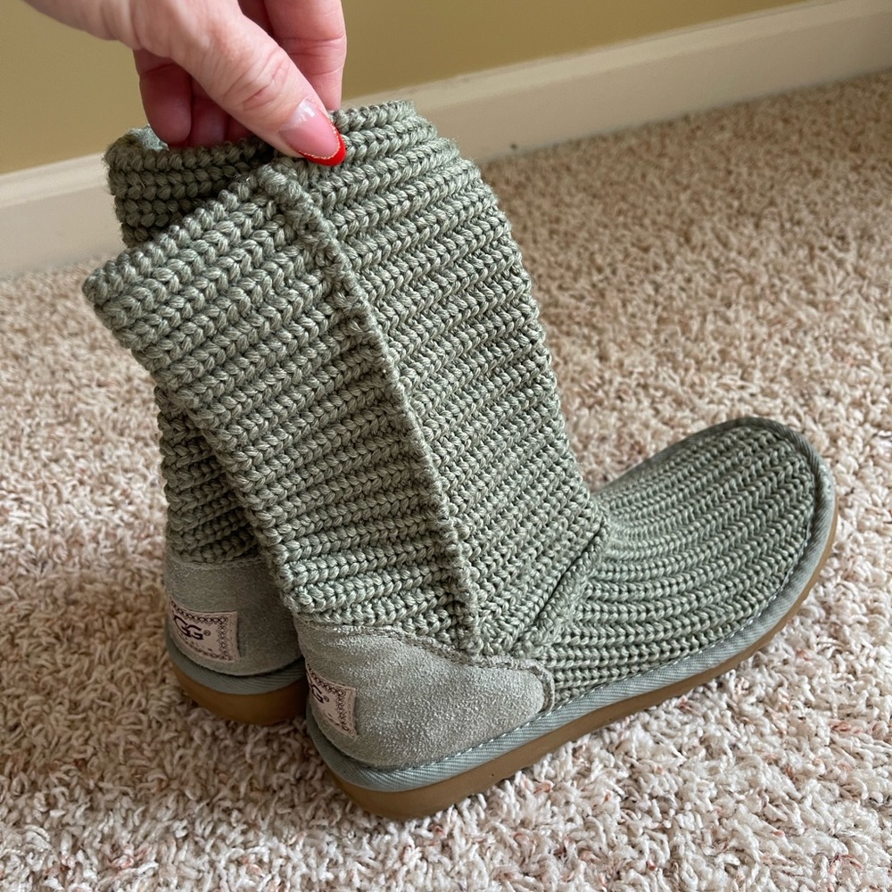 UGG green knit cardy boots 6, excellent condition, hardly worn - Picture 6 of 8
